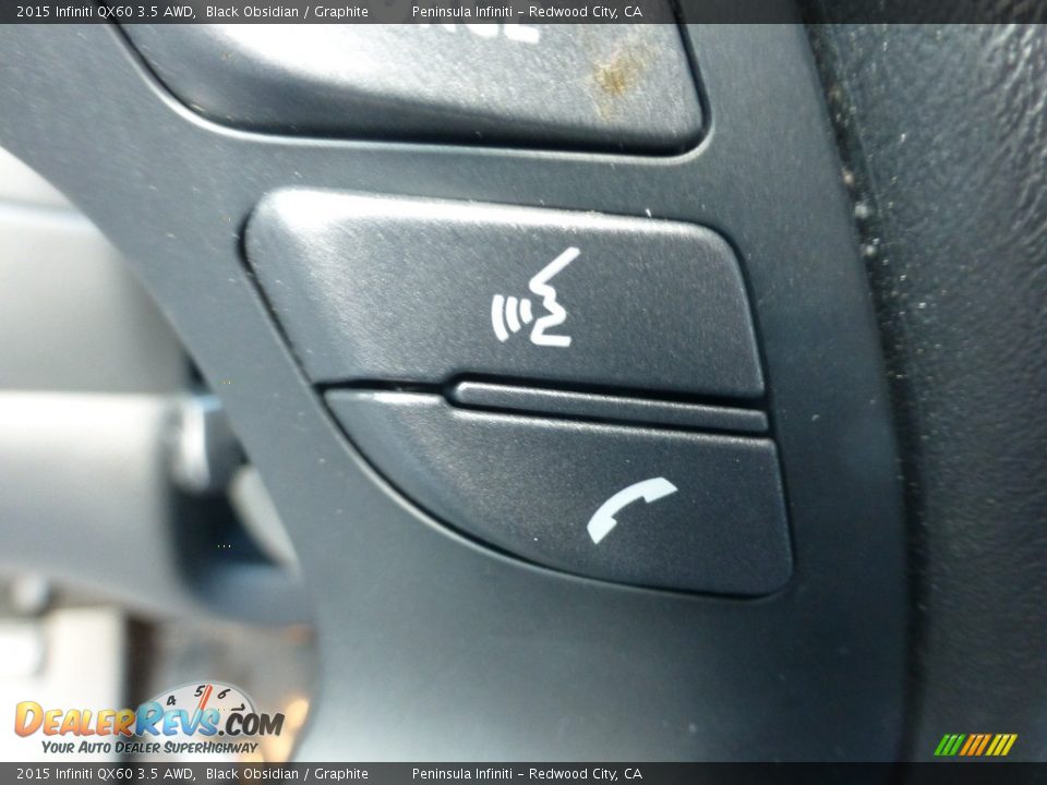 2015 Infiniti QX60 3.5 AWD Black Obsidian / Graphite Photo #29