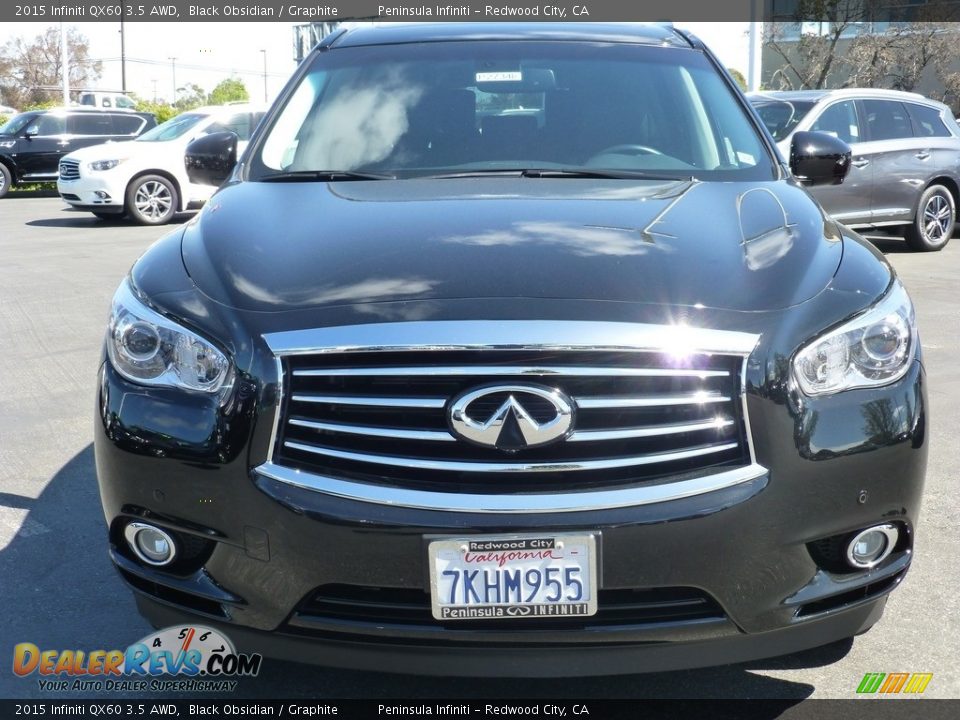 2015 Infiniti QX60 3.5 AWD Black Obsidian / Graphite Photo #30