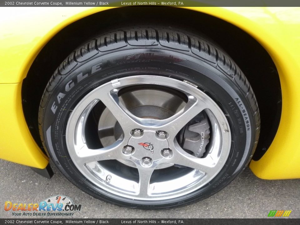 2002 Chevrolet Corvette Coupe Millenium Yellow / Black Photo #5