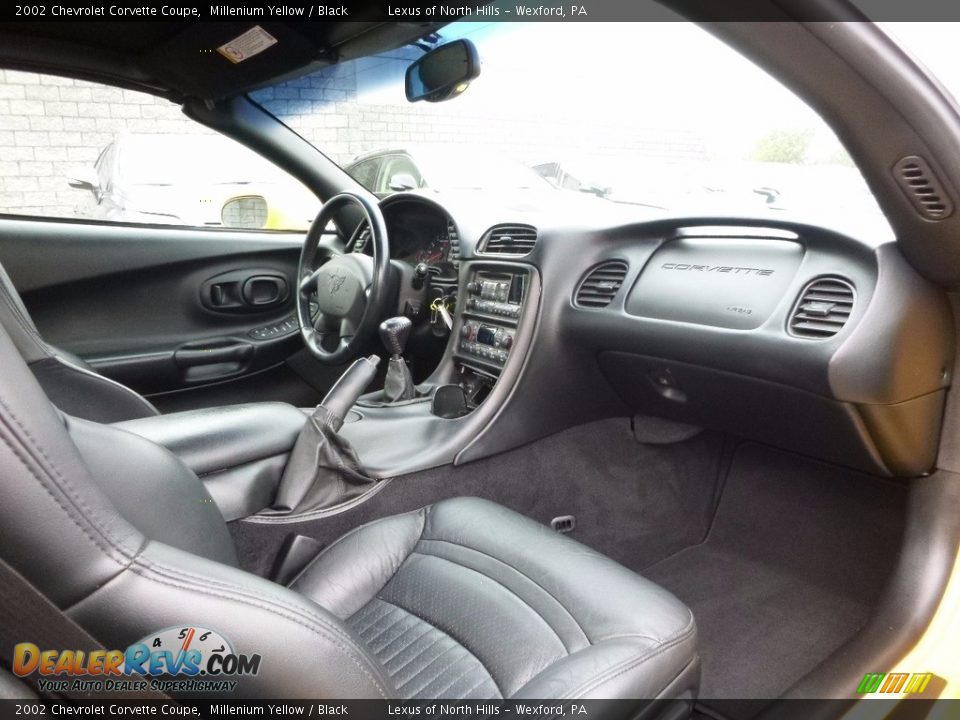 2002 Chevrolet Corvette Coupe Millenium Yellow / Black Photo #6