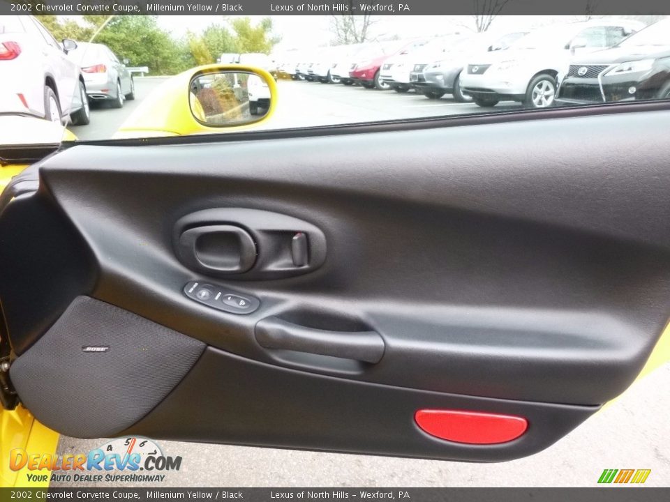 2002 Chevrolet Corvette Coupe Millenium Yellow / Black Photo #7