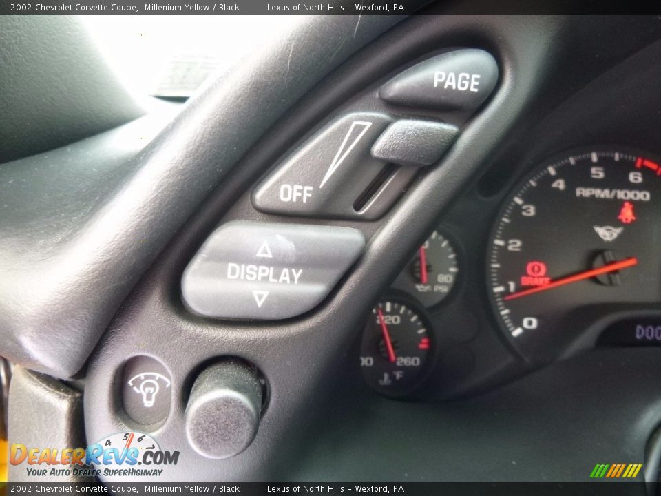 2002 Chevrolet Corvette Coupe Millenium Yellow / Black Photo #15
