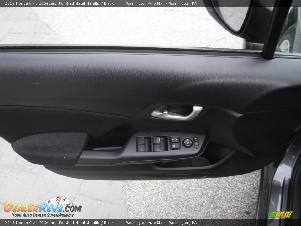 2013 Honda Civic LX Sedan Polished Metal Metallic / Black Photo #9