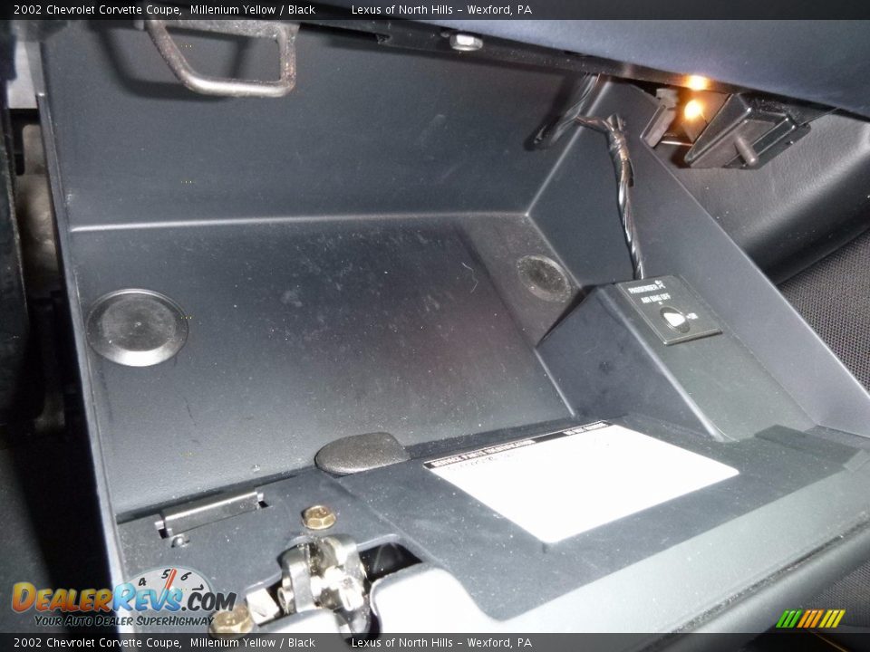2002 Chevrolet Corvette Coupe Millenium Yellow / Black Photo #23