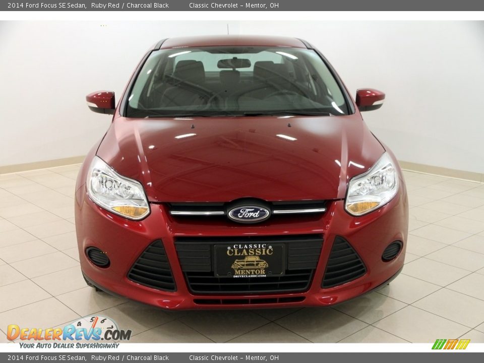 2014 Ford Focus SE Sedan Ruby Red / Charcoal Black Photo #2