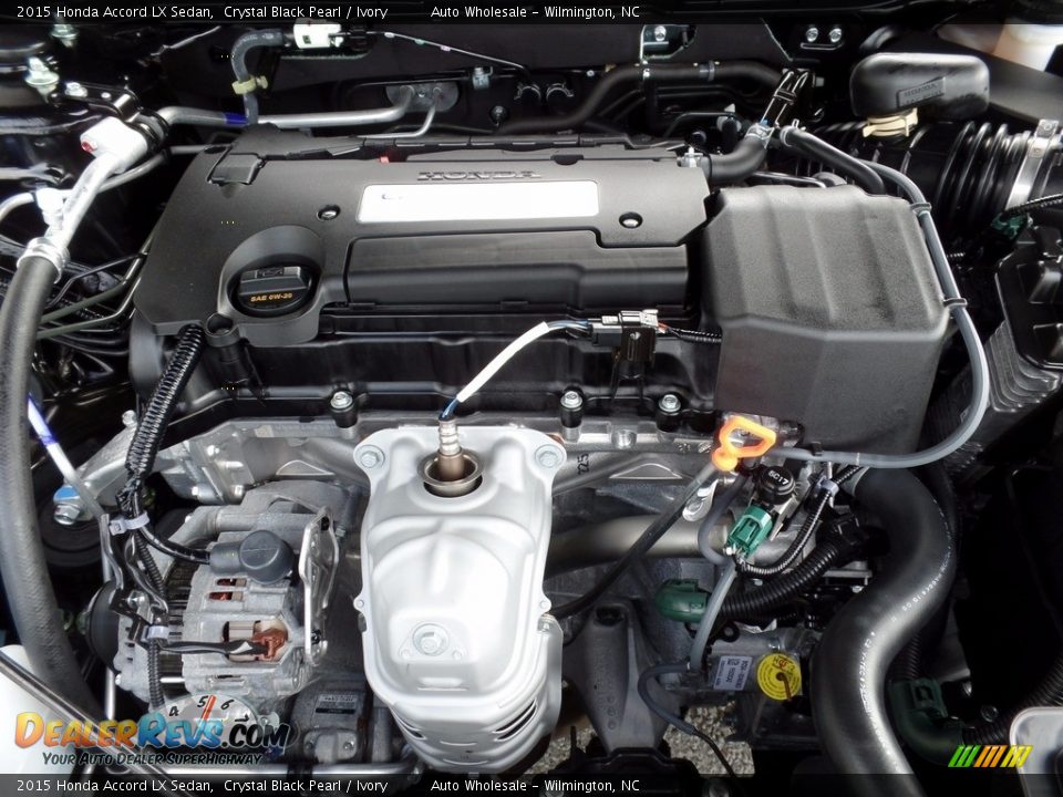 2015 Honda Accord LX Sedan Crystal Black Pearl / Ivory Photo #6