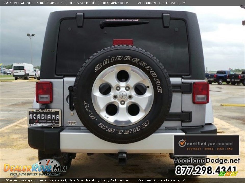 2014 Jeep Wrangler Unlimited Sahara 4x4 Billet Silver Metallic / Black/Dark Saddle Photo #6