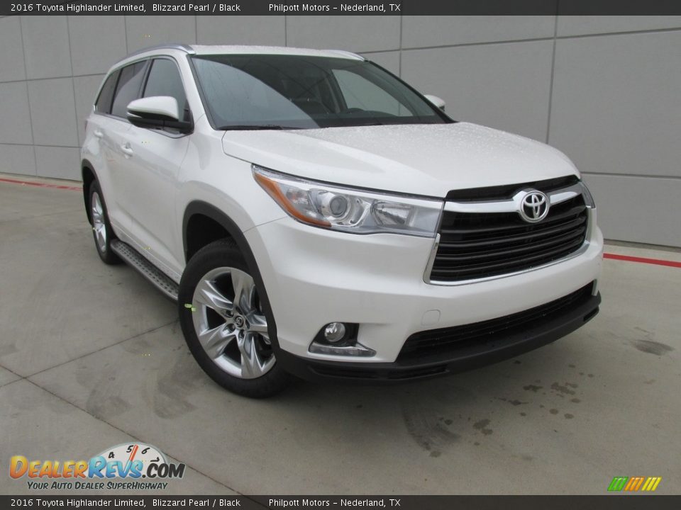 2016 Toyota Highlander Limited Blizzard Pearl / Black Photo #1