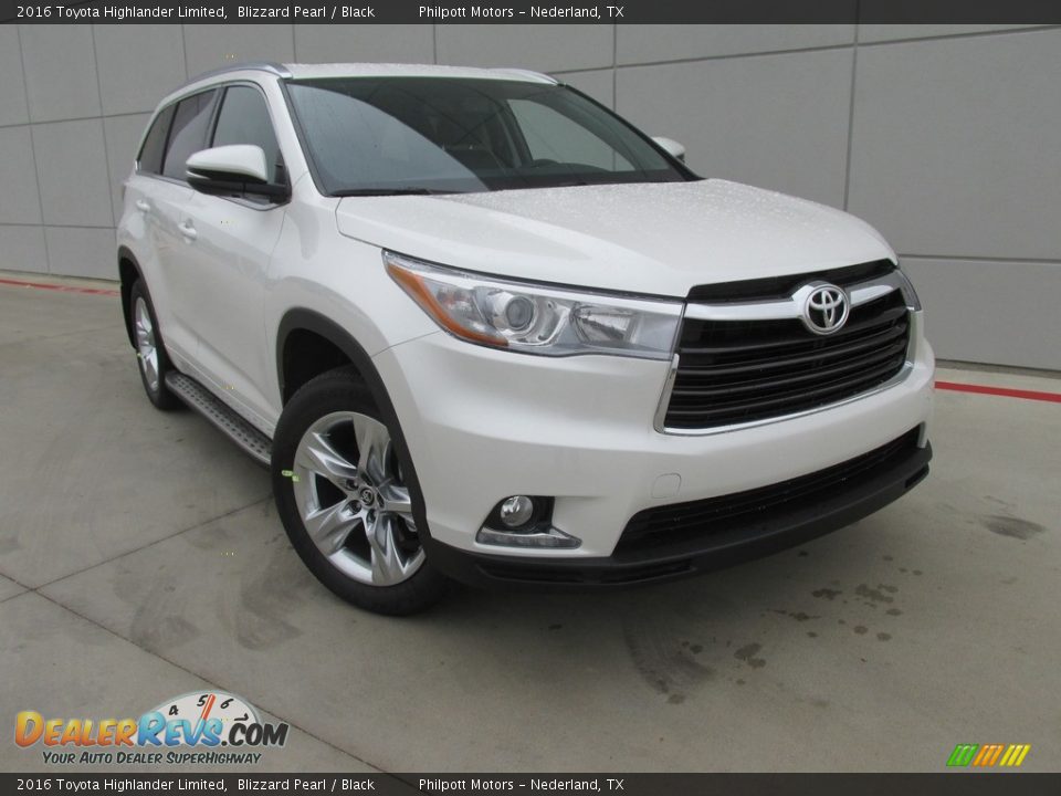 2016 Toyota Highlander Limited Blizzard Pearl / Black Photo #2