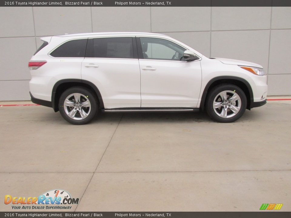 2016 Toyota Highlander Limited Blizzard Pearl / Black Photo #3