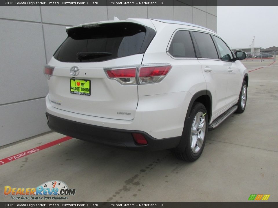 2016 Toyota Highlander Limited Blizzard Pearl / Black Photo #4