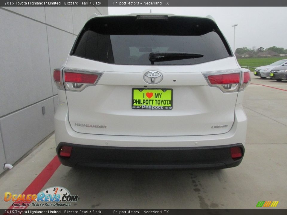 2016 Toyota Highlander Limited Blizzard Pearl / Black Photo #5