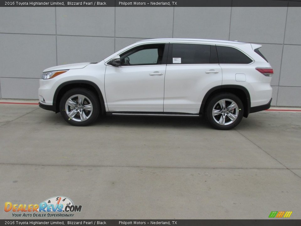 2016 Toyota Highlander Limited Blizzard Pearl / Black Photo #6