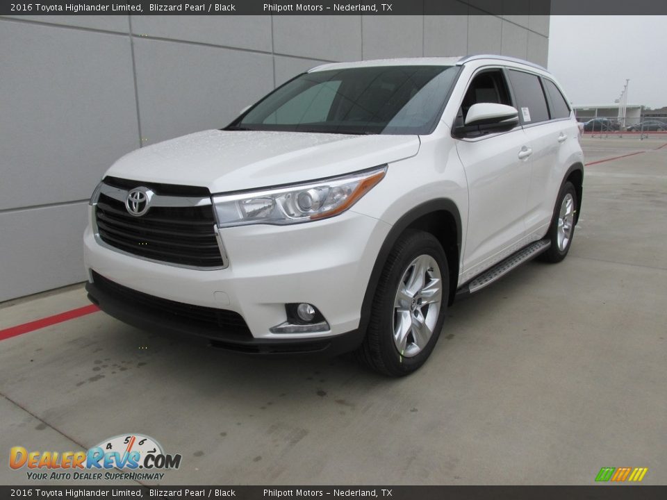 2016 Toyota Highlander Limited Blizzard Pearl / Black Photo #7
