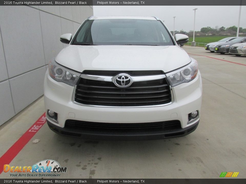 2016 Toyota Highlander Limited Blizzard Pearl / Black Photo #8