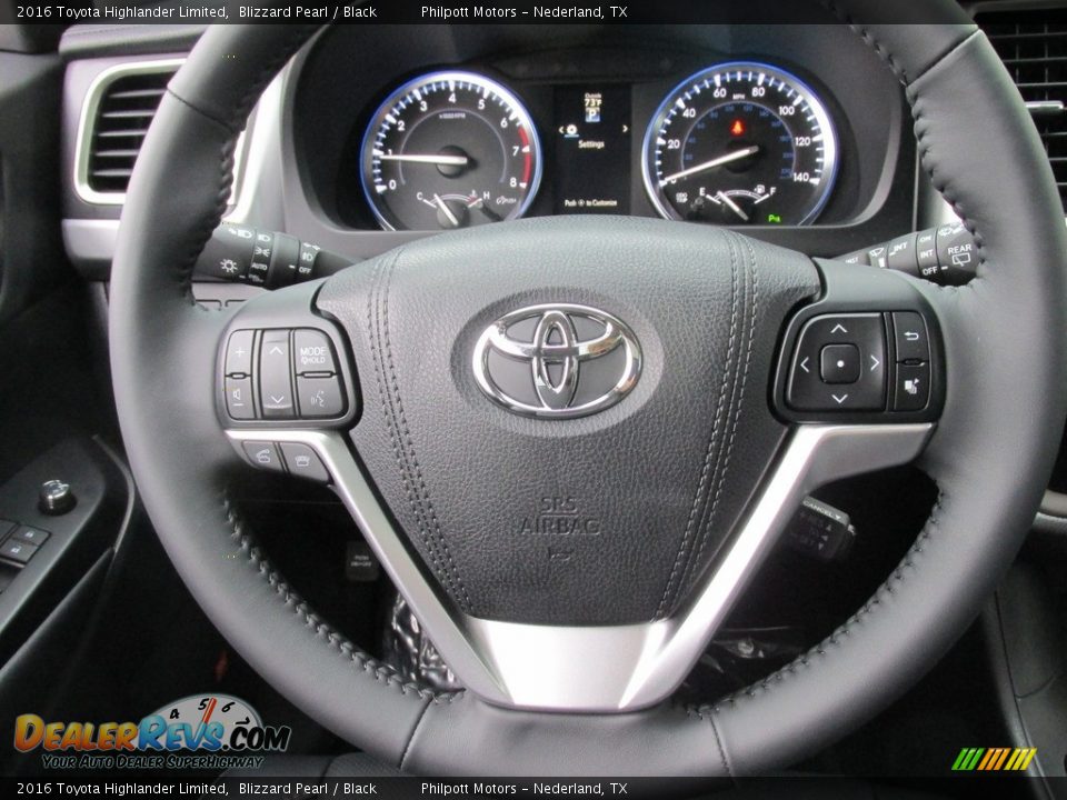 2016 Toyota Highlander Limited Blizzard Pearl / Black Photo #33