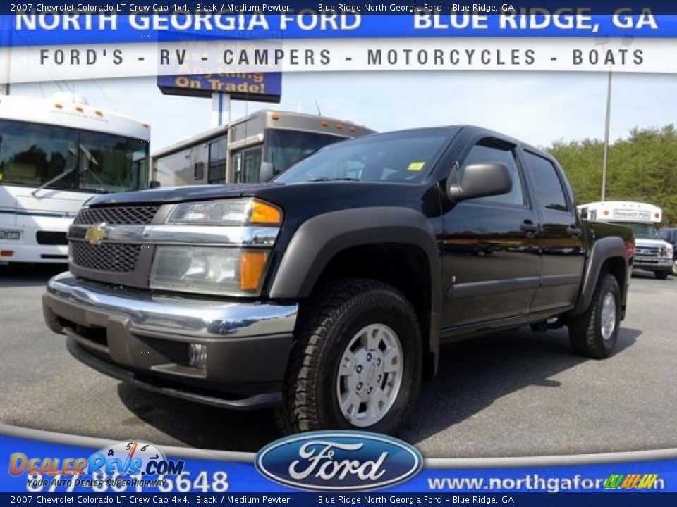 2007 Chevrolet Colorado LT Crew Cab 4x4 Black / Medium Pewter Photo #1