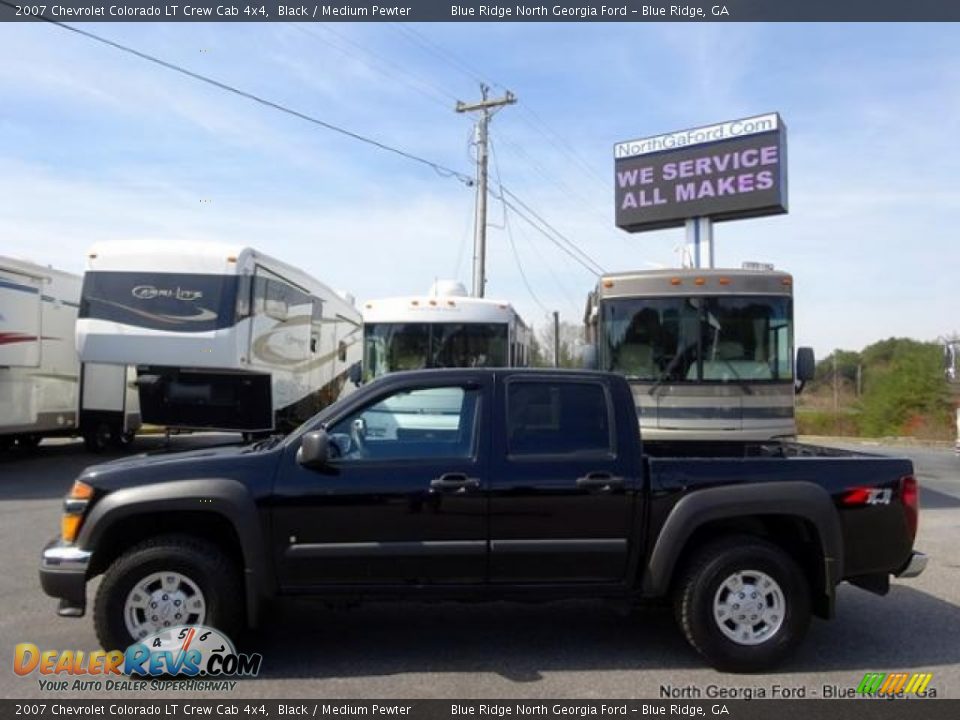 2007 Chevrolet Colorado LT Crew Cab 4x4 Black / Medium Pewter Photo #2