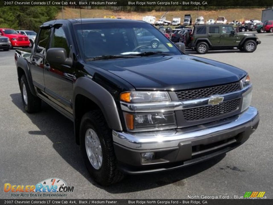 2007 Chevrolet Colorado LT Crew Cab 4x4 Black / Medium Pewter Photo #7