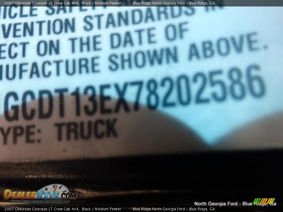 2007 Chevrolet Colorado LT Crew Cab 4x4 Black / Medium Pewter Photo #27