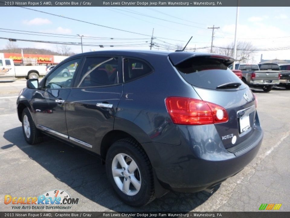 2013 Nissan Rogue S AWD Graphite Blue / Gray Photo #5