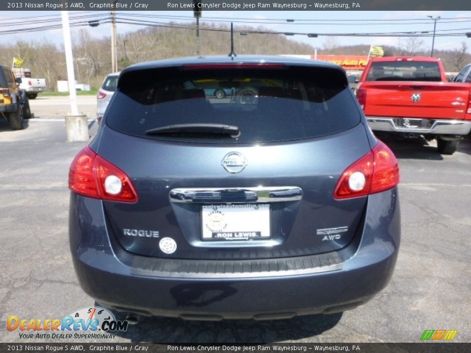 2013 Nissan Rogue S AWD Graphite Blue / Gray Photo #6