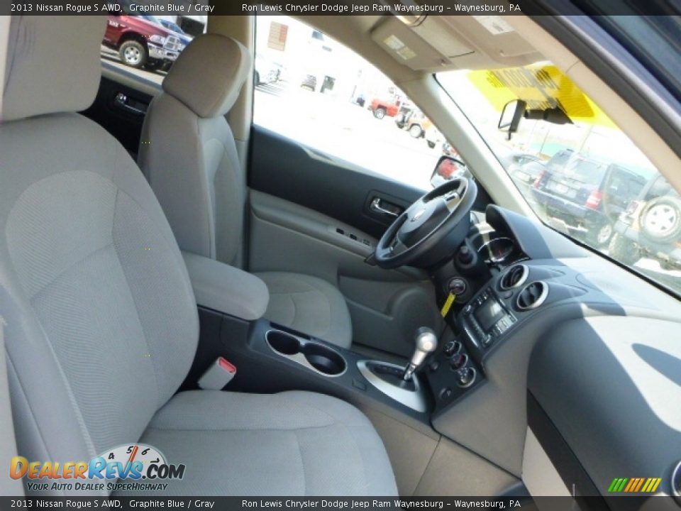 2013 Nissan Rogue S AWD Graphite Blue / Gray Photo #9