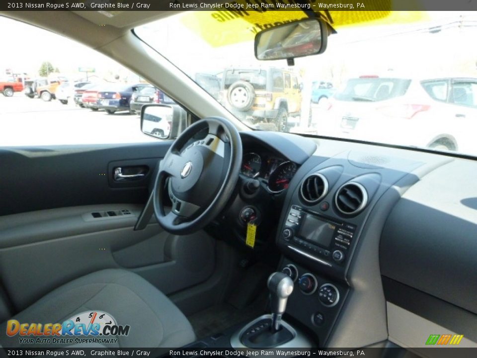 2013 Nissan Rogue S AWD Graphite Blue / Gray Photo #10