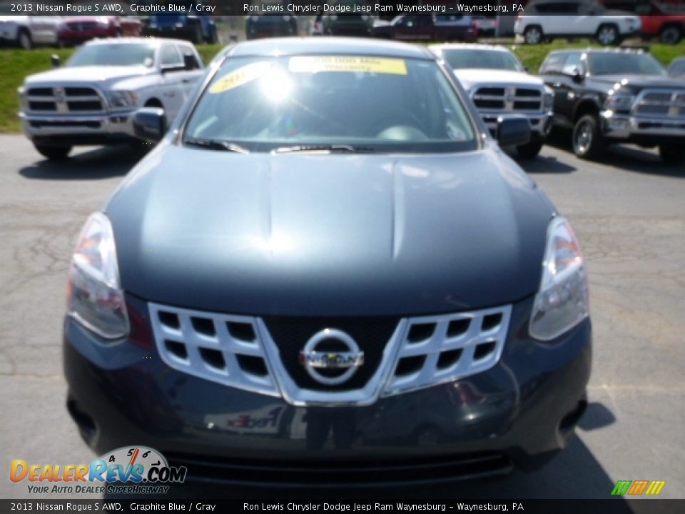 2013 Nissan Rogue S AWD Graphite Blue / Gray Photo #12