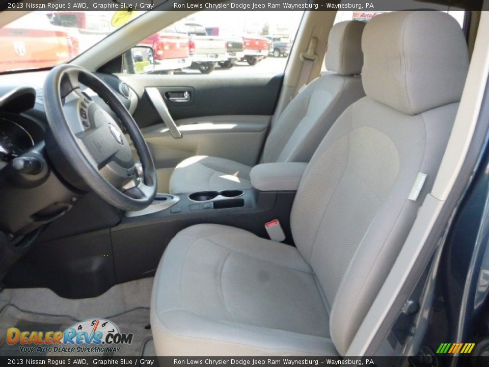 2013 Nissan Rogue S AWD Graphite Blue / Gray Photo #13