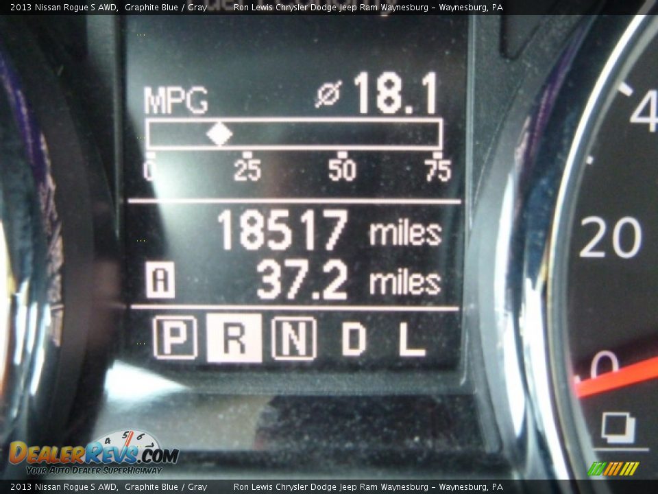 2013 Nissan Rogue S AWD Graphite Blue / Gray Photo #18