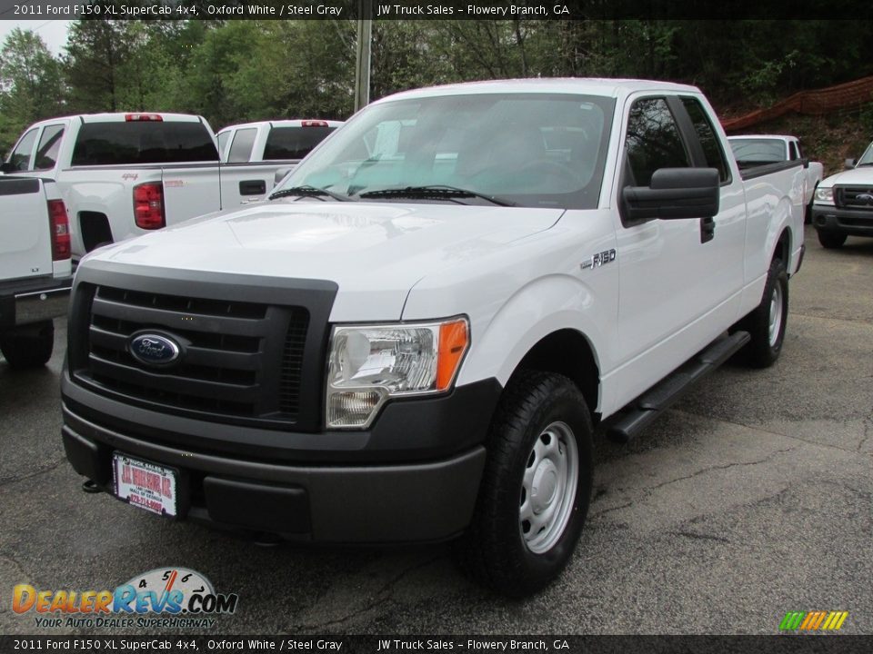 2011 Ford F150 XL SuperCab 4x4 Oxford White / Steel Gray Photo #1