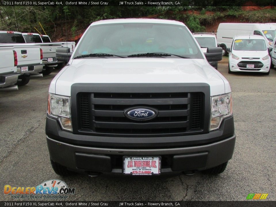 2011 Ford F150 XL SuperCab 4x4 Oxford White / Steel Gray Photo #2