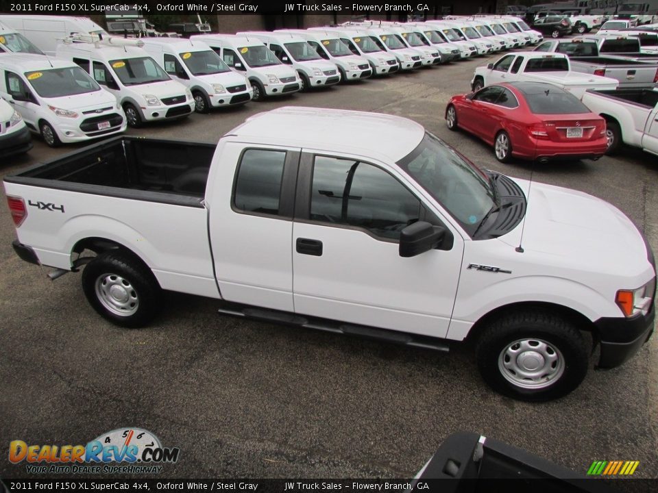 2011 Ford F150 XL SuperCab 4x4 Oxford White / Steel Gray Photo #4