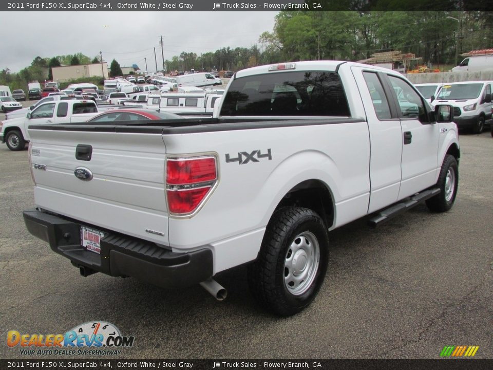 2011 Ford F150 XL SuperCab 4x4 Oxford White / Steel Gray Photo #5