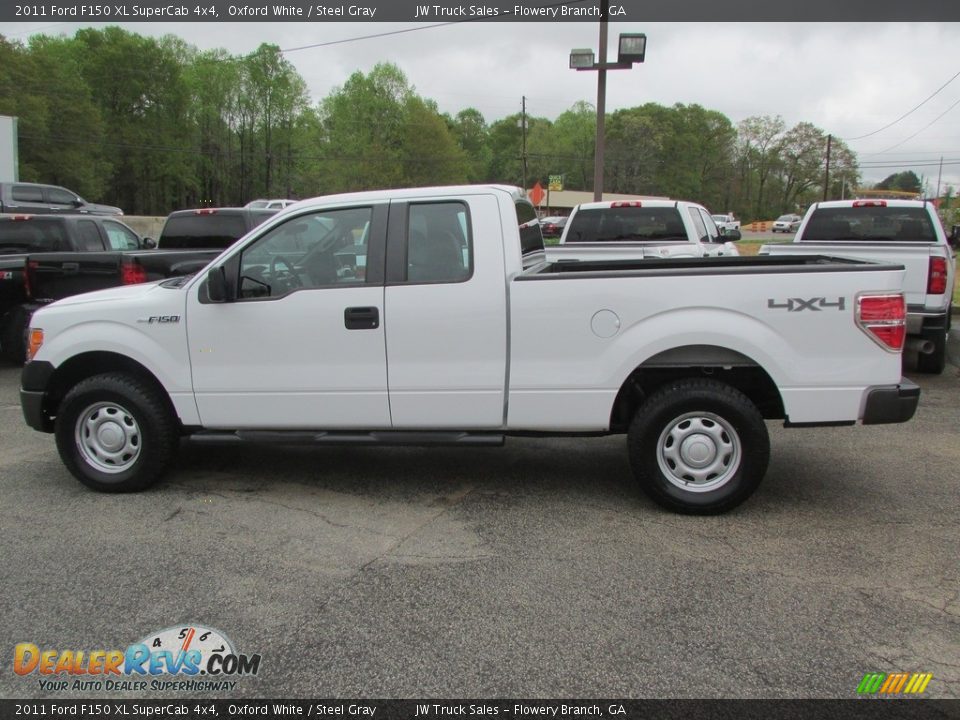 2011 Ford F150 XL SuperCab 4x4 Oxford White / Steel Gray Photo #8