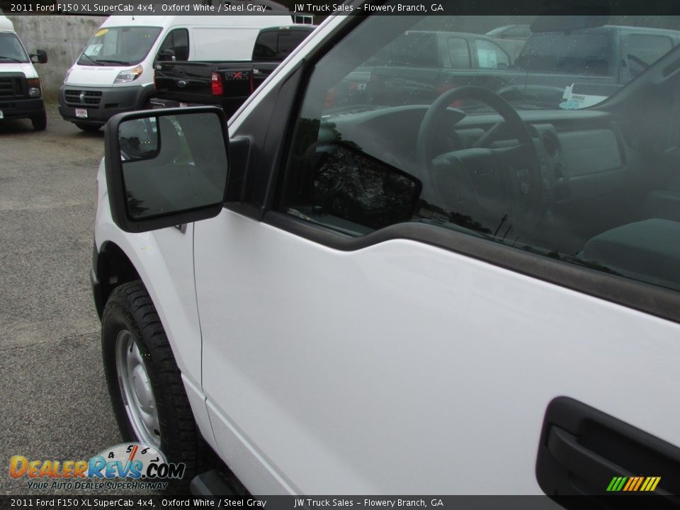 2011 Ford F150 XL SuperCab 4x4 Oxford White / Steel Gray Photo #14