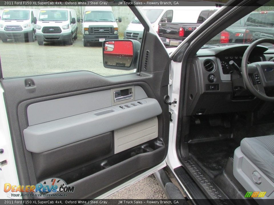 2011 Ford F150 XL SuperCab 4x4 Oxford White / Steel Gray Photo #15