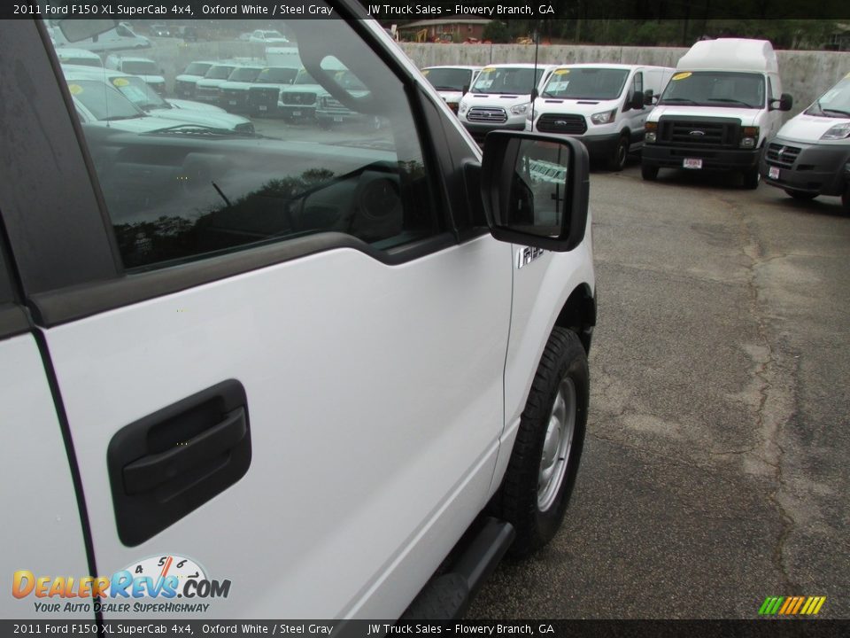 2011 Ford F150 XL SuperCab 4x4 Oxford White / Steel Gray Photo #32
