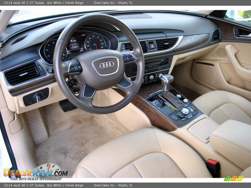 Velvet Beige Interior - 2014 Audi A6 2.0T Sedan Photo #15