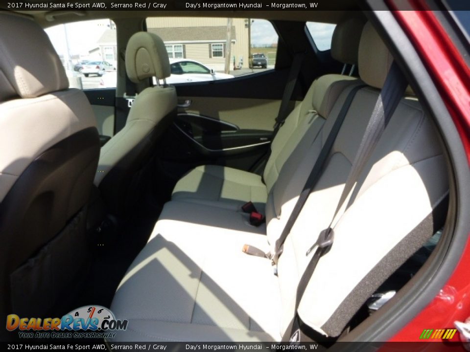 2017 Hyundai Santa Fe Sport AWD Serrano Red / Gray Photo #4