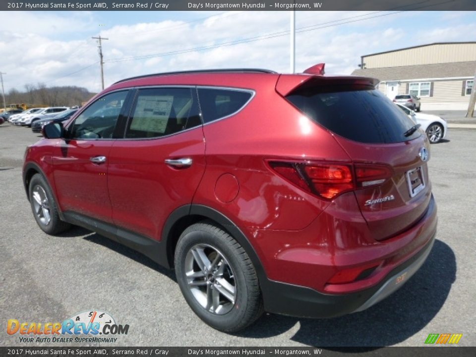 2017 Hyundai Santa Fe Sport AWD Serrano Red / Gray Photo #5