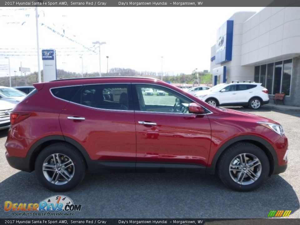 2017 Hyundai Santa Fe Sport AWD Serrano Red / Gray Photo #8