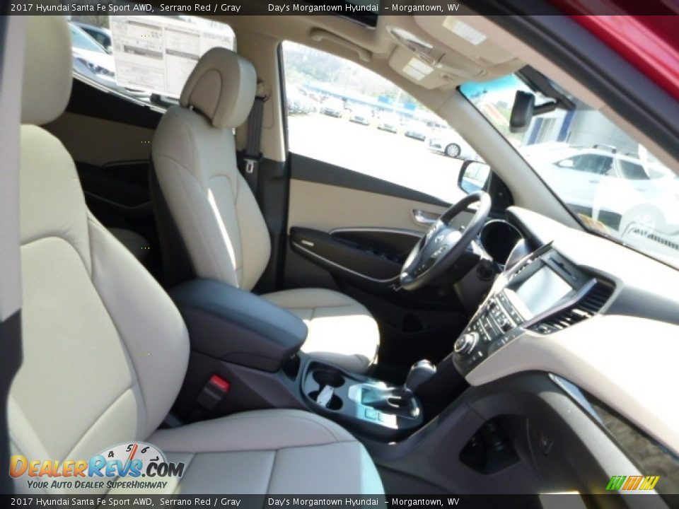 2017 Hyundai Santa Fe Sport AWD Serrano Red / Gray Photo #9