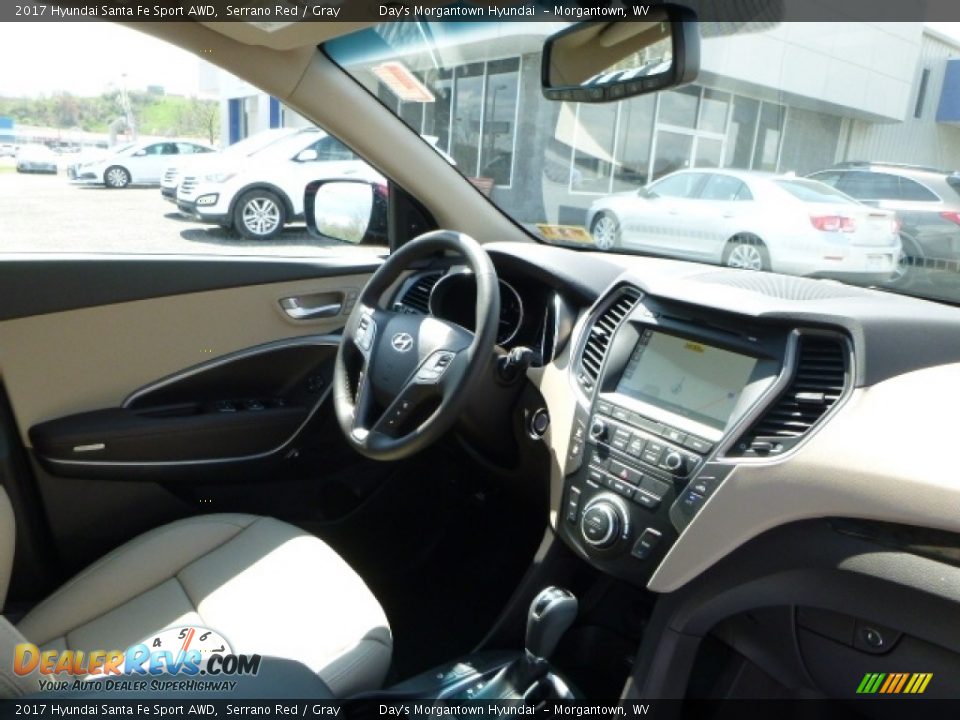 2017 Hyundai Santa Fe Sport AWD Serrano Red / Gray Photo #10