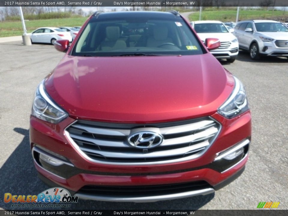 2017 Hyundai Santa Fe Sport AWD Serrano Red / Gray Photo #11