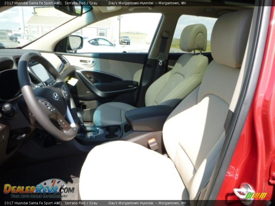 2017 Hyundai Santa Fe Sport AWD Serrano Red / Gray Photo #12