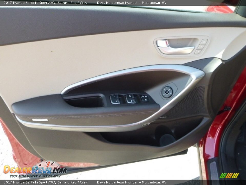 2017 Hyundai Santa Fe Sport AWD Serrano Red / Gray Photo #13