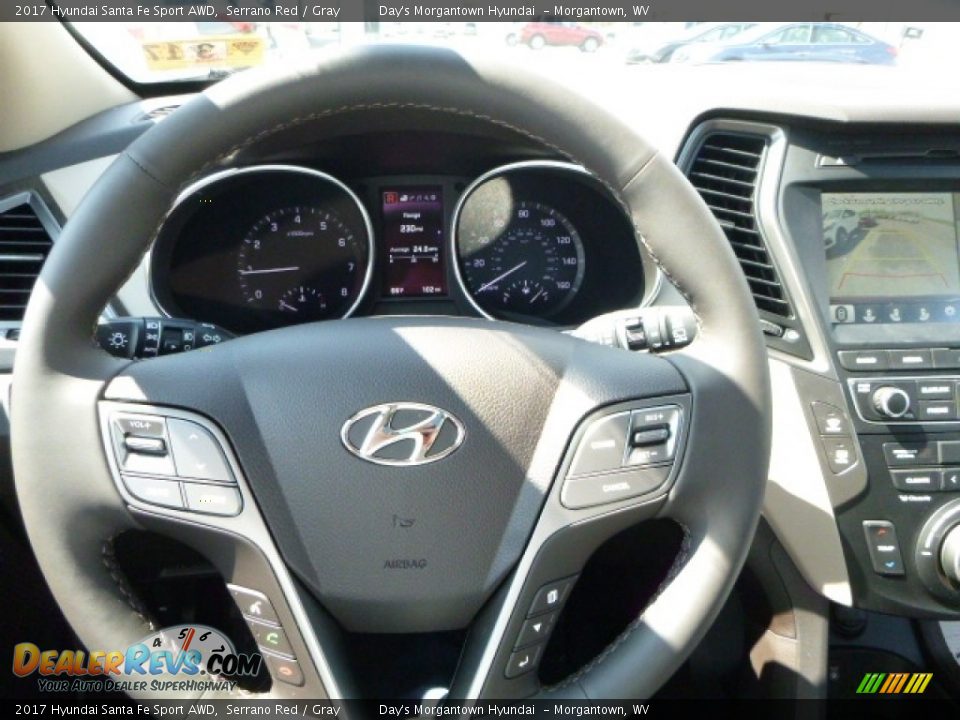 2017 Hyundai Santa Fe Sport AWD Serrano Red / Gray Photo #19