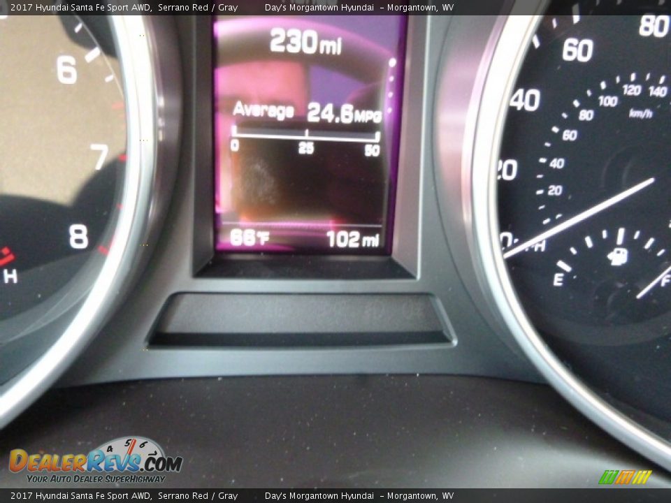 2017 Hyundai Santa Fe Sport AWD Serrano Red / Gray Photo #20